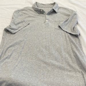 Banana republic pocket  polo 100% cotton gray with blue specs size XL